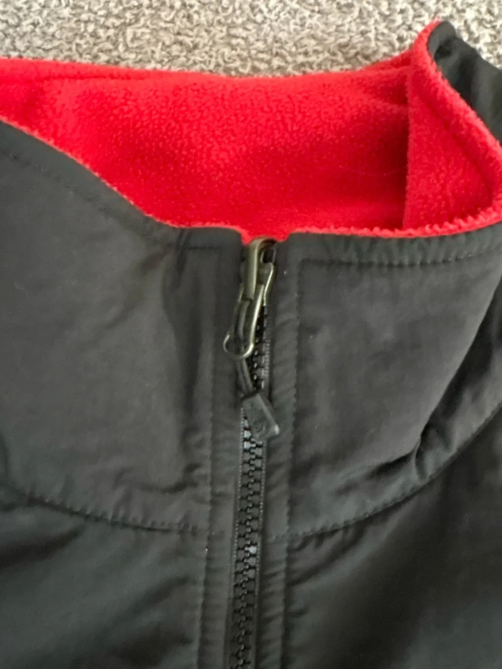 The North Face Men's Red & Black Fleece Jacket #winterjacket #retro #vintagemen
